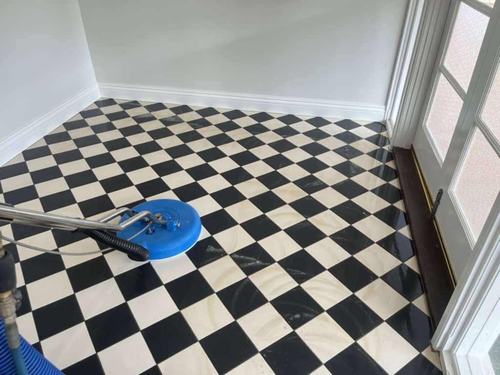 entertainment area tile cleaning