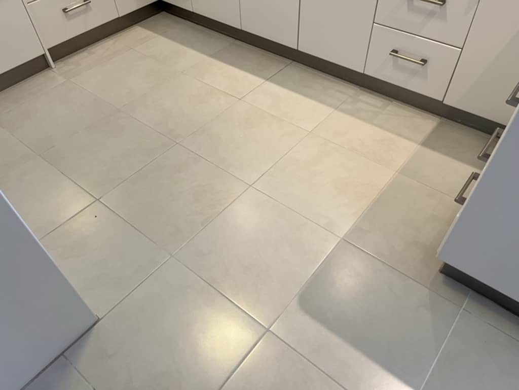 kitchen after tile cleaning